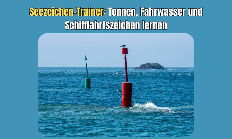 Seezeichen-Trainer Tonnen, Fahrwasser und Schifffahrtszeichen lernen - 800px Q81